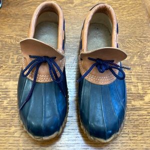 Vintage 1980s Sporto Duck Boots in Navy Blue Size 7